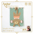 Anchor Baby Pure Cotton Häkel Kit - Frecher Affe 3D Wandbehang