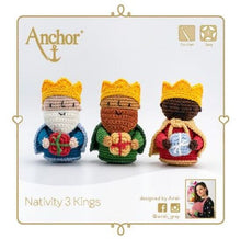 Lade das Bild in den Galerie-Viewer, Anchor Häkelpackung - Heilige Drei Könige - Christmas Nativity 3 Kings Amigurumi
