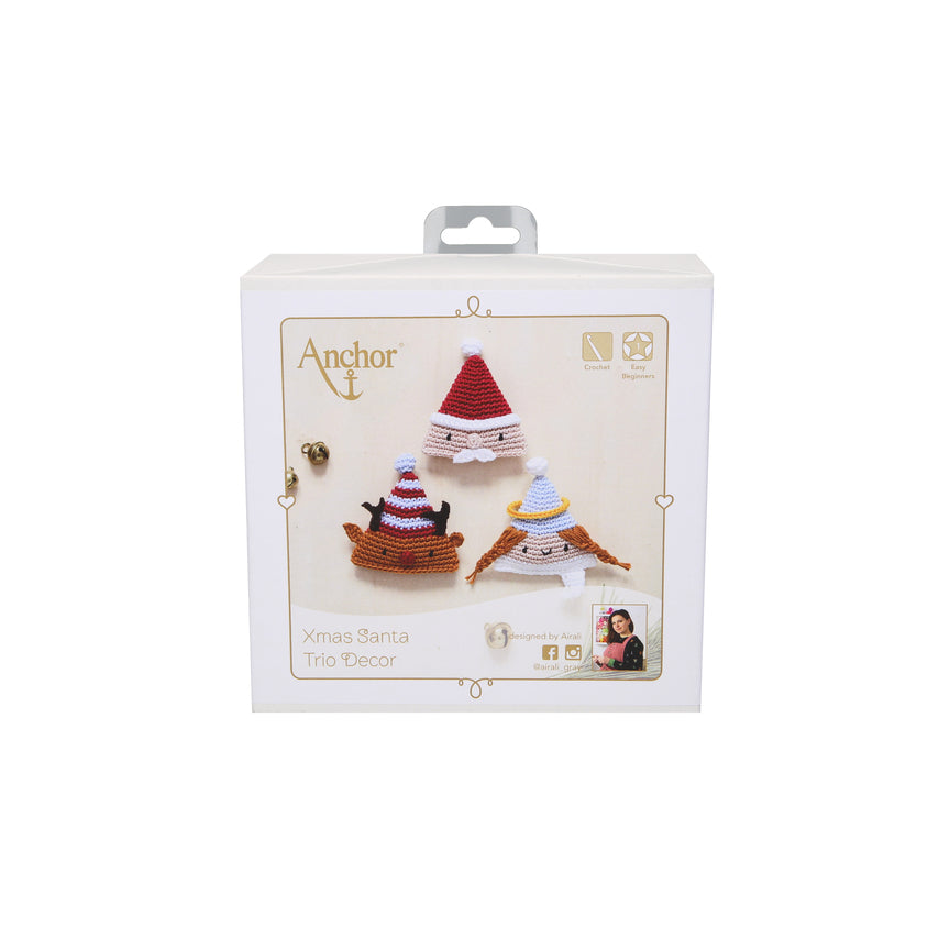 Anchor Häkelpackung - Christmas Santa Trio Décor Amigurumi