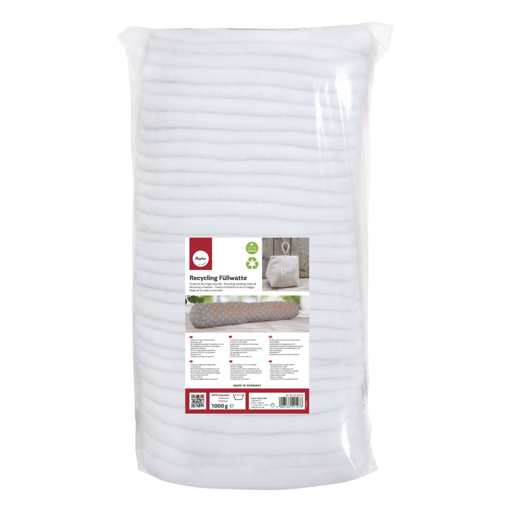 Recycling Füllwatte, in Lagen aus Polyestermaterial 1kg
