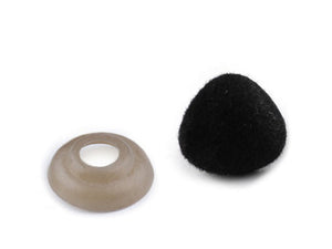 Nase aus Samt mit Sicherung 10 x 12 mm schwarz 1 Stk.