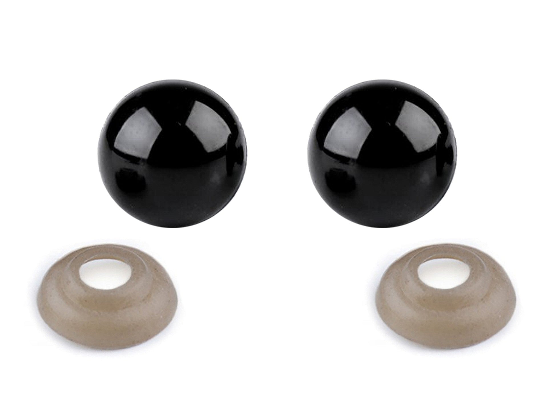 Augen mit Sicherung Ø 14 mm schwarz 1 Satz