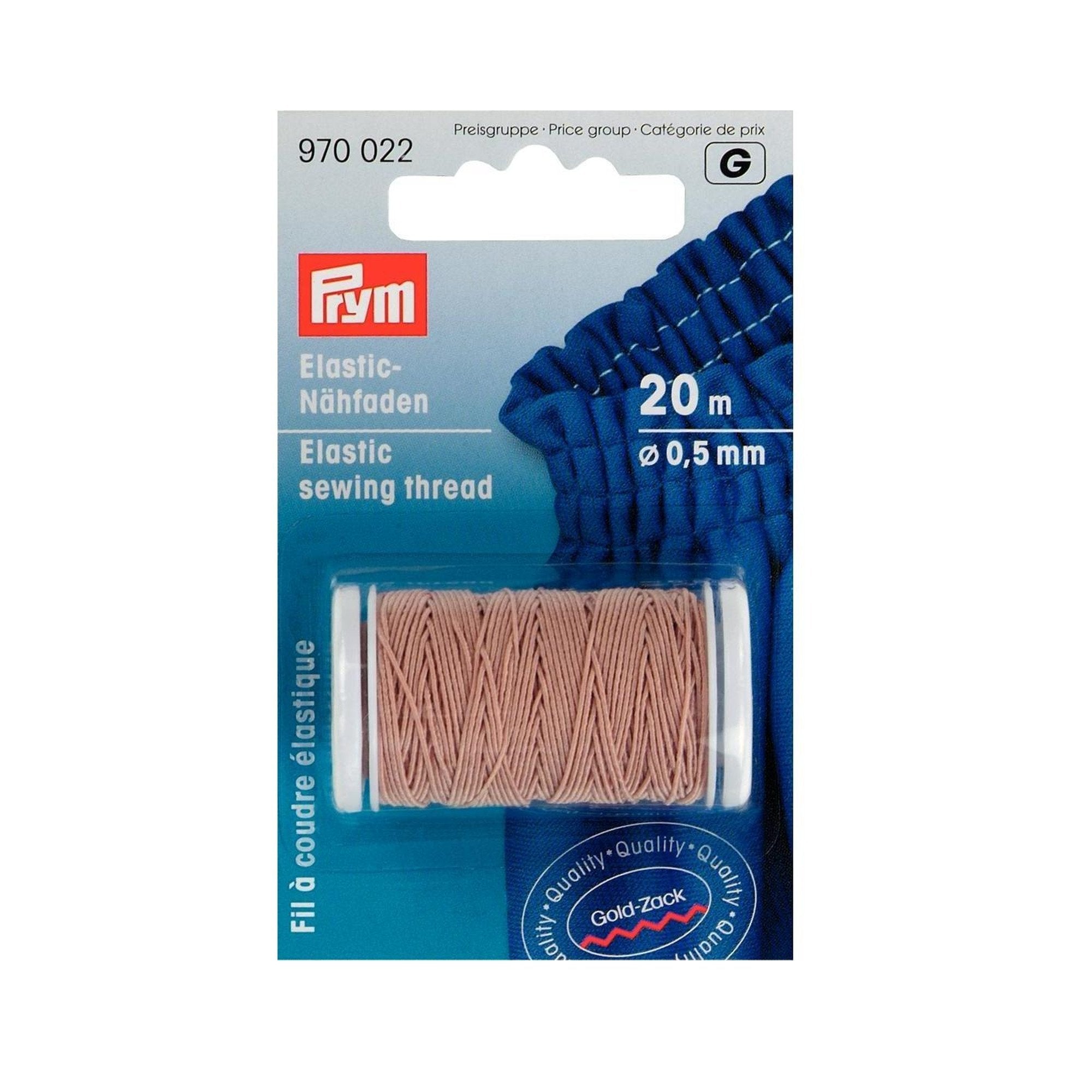 Elastic-Nähfaden 0.5mm, sand