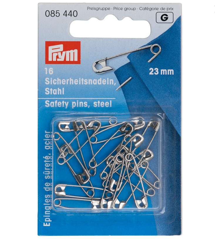 Sicherheitsnadeln, 23mm, silberfarbig, 16 Stück