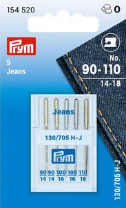 Prym Nähmaschinennadeln "Jeans", 130/705, 90-110, sortiert