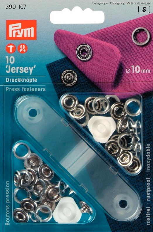 Druckknöpfe Jersey 10mm, 10 Stk.