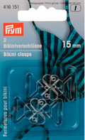 Bikiniverschluss Kleeblatt 15 mm transparent 2 Stk.