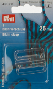 Bikini- und Gürtelverschluss, 25mm, transparent