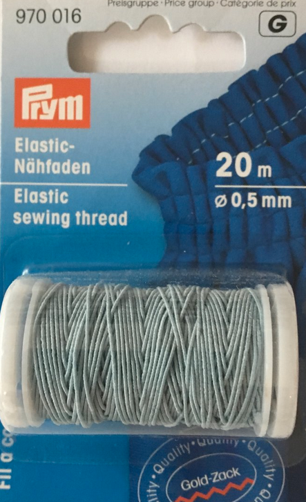Elastic-Nähfaden 0.5mm, grau