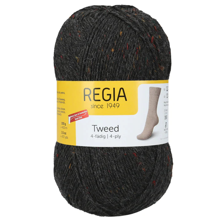 REGIA 4-fädig Uni Tweed 100g