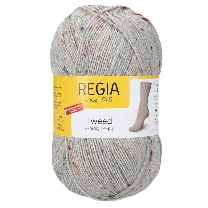 REGIA 4-fädig Uni Tweed 100g